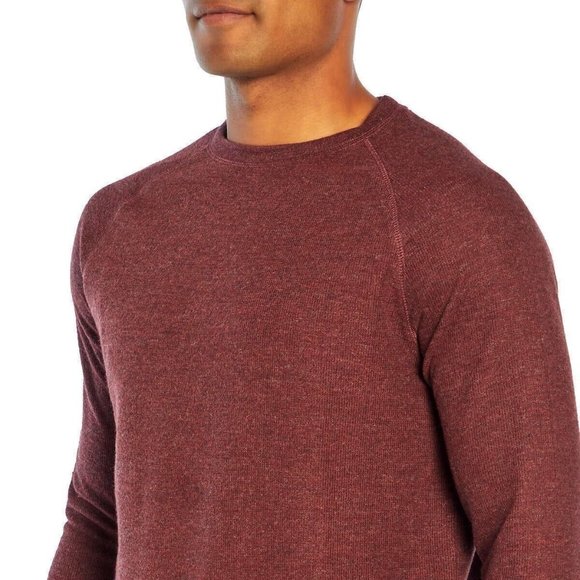 Banana Republic Men’s Waffle Crew Sweatshirt Mid-weight Purple Size XL - Picture 3 of 4